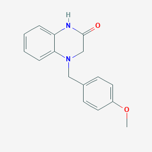 molecular formula C16H16N2O2 B2393471 4-[(4-Methoxyphenyl)methyl]-1,3-dihydroquinoxalin-2-one CAS No. 2248127-12-8