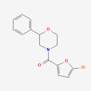 molecular formula C15H14BrNO3 B2393487 (5-Bromofuran-2-yl)(2-phenylmorpholino)methanone CAS No. 953946-52-6