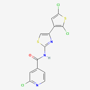 2-chloro-N-[4-(2,5-dichlorothiophen-3-yl)-1,3-thiazol-2-yl]pyridine-4-carboxamide