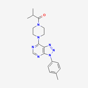 molecular formula C19H23N7O B2393495 2-methyl-1-(4-(3-(p-tolyl)-3H-[1,2,3]triazolo[4,5-d]pyrimidin-7-yl)piperazin-1-yl)propan-1-one CAS No. 920219-17-6