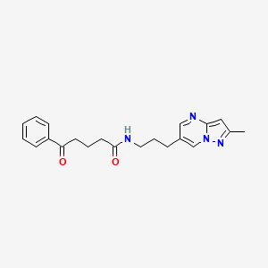 N-(3-(2-methylpyrazolo[1,5-a]pyrimidin-6-yl)propyl)-5-oxo-5-phenylpentanamide