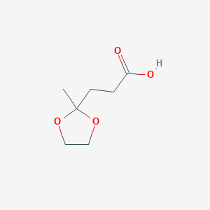 molecular formula C7H12O4 B023935 3-(2-甲基-1,3-二氧戊环-2-基)丙酸 CAS No. 4388-57-2