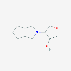 molecular formula C11H19NO2 B2393501 4-{Octahydrocyclopenta[c]pyrrol-2-yl}oxolan-3-ol CAS No. 1864490-72-1