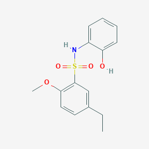 molecular formula C15H17NO4S B239351 5-ethyl-N-(2-hydroxyphenyl)-2-methoxybenzenesulfonamide 