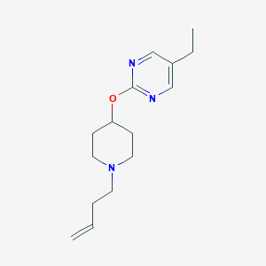 molecular formula C15H23N3O B2393512 2-(1-But-3-enylpiperidin-4-yl)oxy-5-ethylpyrimidine CAS No. 2380173-00-0