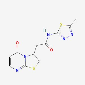 N-(5-methyl-1,3,4-thiadiazol-2-yl)-2-(5-oxo-3,5-dihydro-2H-thiazolo[3,2-a]pyrimidin-3-yl)acetamide