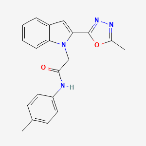2-(2-(5-methyl-1,3,4-oxadiazol-2-yl)-1H-indol-1-yl)-N-(p-tolyl)acetamide