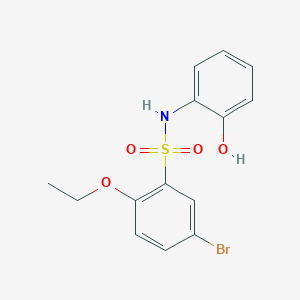 molecular formula C14H14BrNO4S B239352 5-bromo-2-ethoxy-N-(2-hydroxyphenyl)benzenesulfonamide 