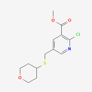 Methyl 2-chloro-5-[(oxan-4-ylsulfanyl)methyl]pyridine-3-carboxylate