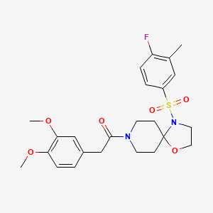 8-[(3,4-Dimethoxyphenyl)acetyl]-4-[(4-fluoro-3-methylphenyl)sulfonyl]-1-oxa-4,8-diazaspiro[4.5]decane