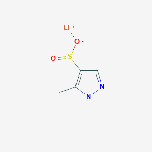 molecular formula C5H7LiN2O2S B2393567 Lithium;1,5-dimethylpyrazole-4-sulfinate CAS No. 2416234-49-4
