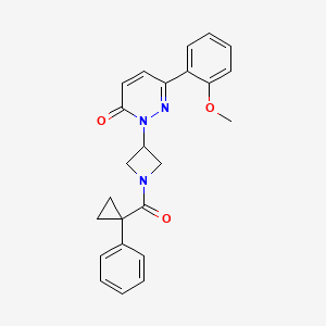 6-(2-Methoxyphenyl)-2-[1-(1-phenylcyclopropanecarbonyl)azetidin-3-yl]pyridazin-3-one