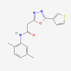 molecular formula C16H15N3O2S B2393570 2-甲基-N-[苯基(5-哌啶-1-基-1,3,4-恶二唑-2-基)甲基]丙酰胺 CAS No. 1286709-54-3