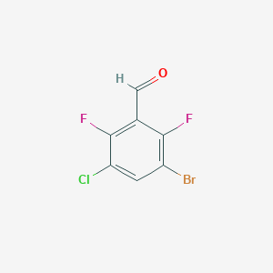 molecular formula C7H2BrClF2O B2393572 3-Bromo-5-chloro-2,6-difluorobenzaldehyde CAS No. 2514963-78-9