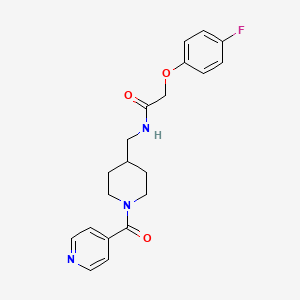 2-(4-fluorophenoxy)-N-((1-isonicotinoylpiperidin-4-yl)methyl)acetamide