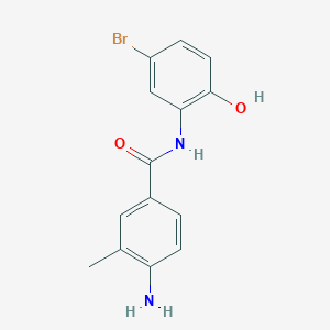 molecular formula C14H13BrN2O2 B2393578 4-amino-N-(5-bromo-2-hydroxyphenyl)-3-methylbenzamide CAS No. 1522495-64-2