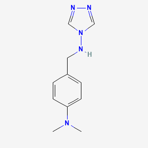 molecular formula C11H15N5 B2393579 N-{[4-(二甲氨基)苯基]甲基}-4H-1,2,4-三唑-4-胺 CAS No. 6213-03-2