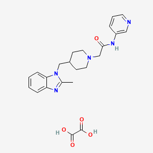 2-(4-((2-methyl-1H-benzo[d]imidazol-1-yl)methyl)piperidin-1-yl)-N-(pyridin-3-yl)acetamide oxalate