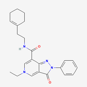 N-(2-(cyclohex-1-en-1-yl)ethyl)-5-ethyl-3-oxo-2-phenyl-3,5-dihydro-2H-pyrazolo[4,3-c]pyridine-7-carboxamide