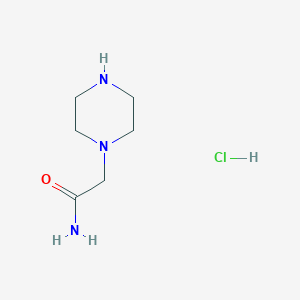 molecular formula C6H14ClN3O B2393611 2-(Piperazin-1-yl)acetamide hydrochloride CAS No. 435341-90-5; 55829-43-1