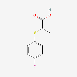 molecular formula C9H9FO2S B2393613 2-(4-Fluorophenylthio)propionic acid CAS No. 155059-10-2