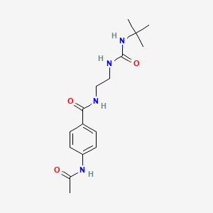4-acetamido-N-(2-(3-(tert-butyl)ureido)ethyl)benzamide