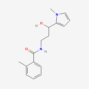 N-(3-hydroxy-3-(1-methyl-1H-pyrrol-2-yl)propyl)-2-methylbenzamide