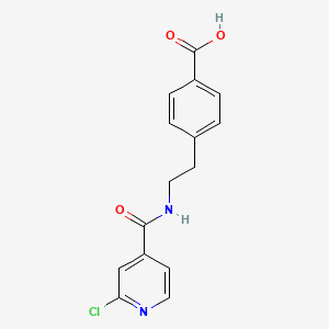 molecular formula C15H13ClN2O3 B2393645 4-[2-[(2-Chloropyridine-4-carbonyl)amino]ethyl]benzoic acid CAS No. 1465321-77-0