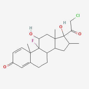 molecular formula C22H28ClFO4 B2393656 21-Chloro-9-fluoro-11,17-dihydroxy-16-methylpregna-1,4-diene-3,20-dione CAS No. 1231185-79-7