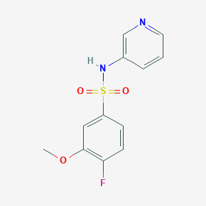 molecular formula C12H11FN2O3S B239366 4-fluoro-3-methoxy-N-3-pyridinylbenzenesulfonamide 