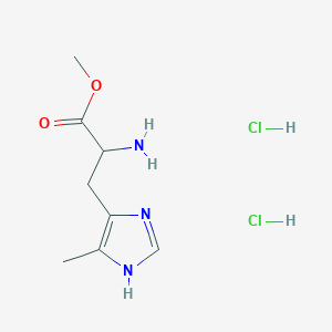 molecular formula C8H15Cl2N3O2 B2393666 Methyl 2-amino-3-(5-methyl-1H-imidazol-4-yl)propanoate;dihydrochloride CAS No. 2411196-23-9