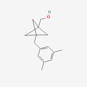 molecular formula C15H20O B2393671 [3-[(3,5-Dimethylphenyl)methyl]-1-bicyclo[1.1.1]pentanyl]methanol CAS No. 2287271-48-9