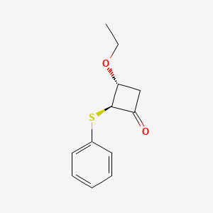 (2S,3R)-3-Ethoxy-2-phenylsulfanylcyclobutan-1-one