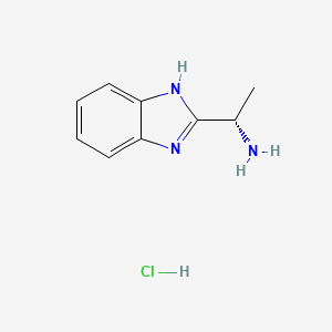 molecular formula C9H13Cl2N3 B2393687 (S)-1-(1H-Benzimidazol-2-YL)ethylamine hydrochloride CAS No. 925689-54-9