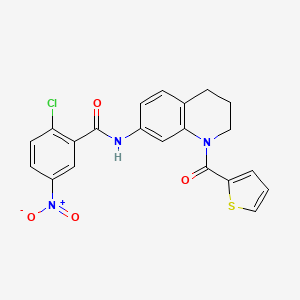 2-chloro-5-nitro-N-(1-(thiophene-2-carbonyl)-1,2,3,4-tetrahydroquinolin-7-yl)benzamide