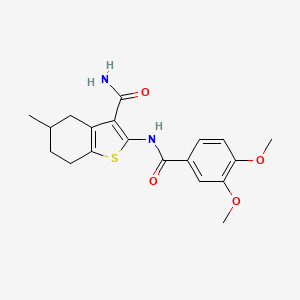2-(3,4-Dimethoxybenzamido)-5-methyl-4,5,6,7-tetrahydrobenzo[b]thiophene-3-carboxamide