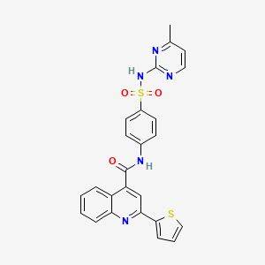 N-[4-[(4-methylpyrimidin-2-yl)sulfamoyl]phenyl]-2-thiophen-2-ylquinoline-4-carboxamide