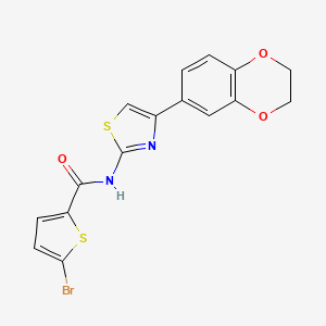 5-bromo-N-[4-(2,3-dihydro-1,4-benzodioxin-6-yl)-1,3-thiazol-2-yl]thiophene-2-carboxamide