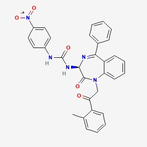 1-(1-(2-(2-methylphenyl)-2-oxoethyl)-2-oxo-5-phenyl-2,3-dihydro-1H-1,4-diazepin-3-yl)-3-(4-nitrophenyl)urea