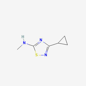 molecular formula C6H9N3S B2393712 3-cyclopropyl-N-methyl-1,2,4-thiadiazol-5-amine CAS No. 1490563-74-0