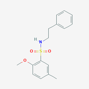 molecular formula C16H19NO3S B239372 2-methoxy-5-methyl-N-(2-phenylethyl)benzenesulfonamide 