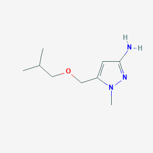 molecular formula C9H17N3O B2393732 5-(isobutoxymethyl)-1-methyl-1H-pyrazol-3-amine CAS No. 1856100-84-9