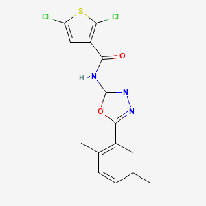 2,5-dichloro-N-(5-(2,5-dimethylphenyl)-1,3,4-oxadiazol-2-yl)thiophene-3-carboxamide