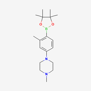 1-Methyl-4-[3-methyl-4-(4,4,5,5-tetramethyl-1,3,2-dioxaborolan-2-YL)phenyl]piperazine