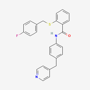 2-[(4-Fluorobenzyl)thio]-4'-(4-pyridylmethyl)benzanilide