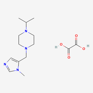 molecular formula C14H24N4O4 B2393741 1-[(3-Methylimidazol-4-yl)methyl]-4-propan-2-ylpiperazine;oxalic acid CAS No. 2319717-27-4