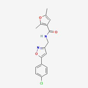 N-((5-(4-chlorophenyl)isoxazol-3-yl)methyl)-2,5-dimethylfuran-3-carboxamide