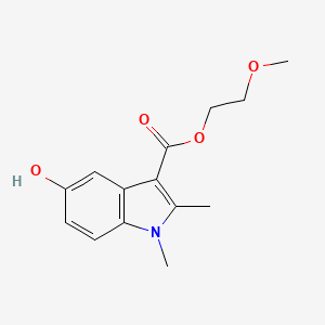 molecular formula C14H17NO4 B2393764 2-Methoxyethyl 5-hydroxy-1,2-dimethylindole-3-carboxylate CAS No. 899404-59-2