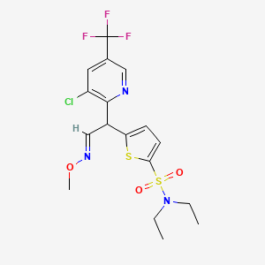 5-[1-[3-chloro-5-(trifluoromethyl)-2-pyridinyl]-2-(methoxyimino)ethyl]-N,N-diethyl-2-thiophenesulfonamide