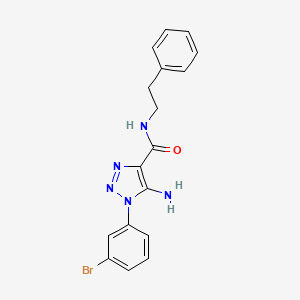 molecular formula C17H16BrN5O B2393776 5-amino-1-(3-bromophenyl)-N-(2-phenylethyl)-1H-1,2,3-triazole-4-carboxamide CAS No. 929848-14-6